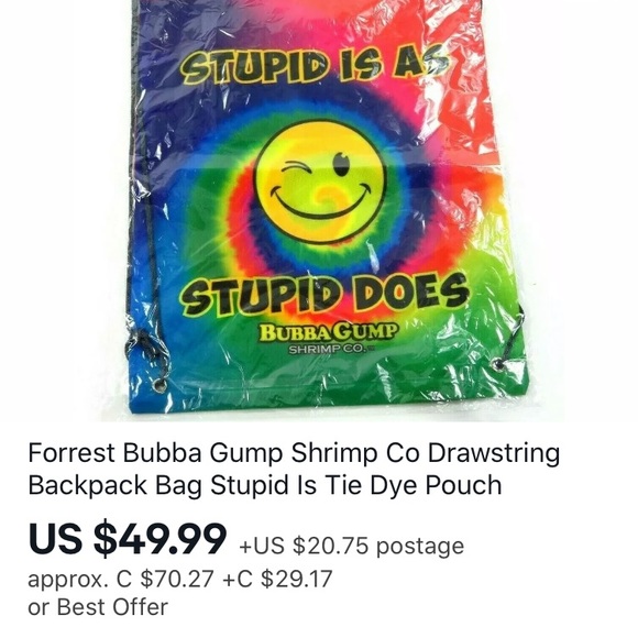 Forrest Bubba Gump Shrimp Co Drawstring Backpack - Picture 5 of 6